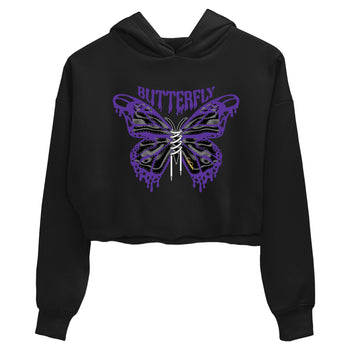Air Jordan 12 Field Purple Sneaker Match Tees Butterfly Sneaker Tees AJJordan 12 Lakers Sneaker Release Tees Women's Shirts Black 2