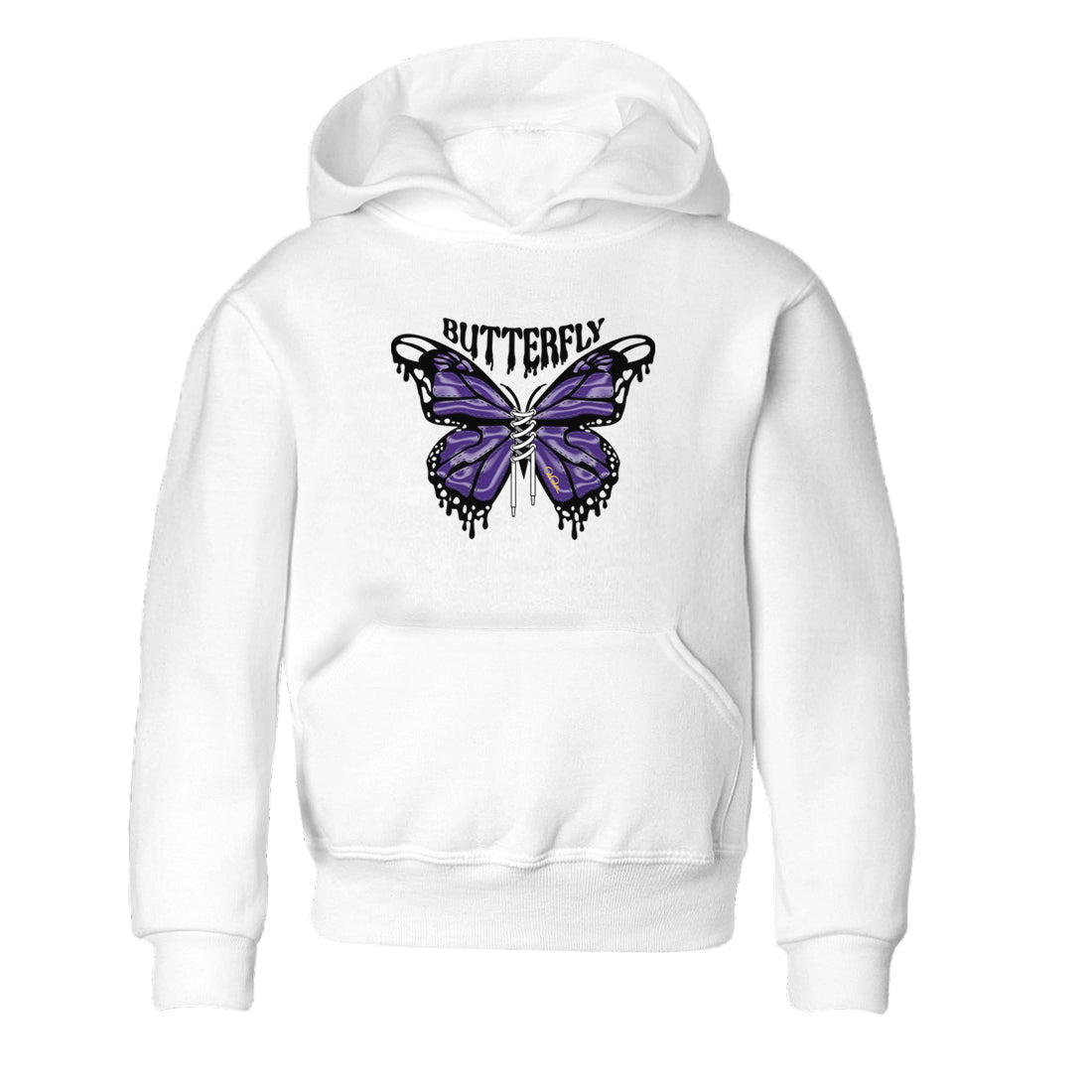 Air Jordan 12 Field Purple Sneaker Match Tees Butterfly Sneaker Tees AJJordan 12 Lakers Sneaker Release Tees Kids Shirts White 2