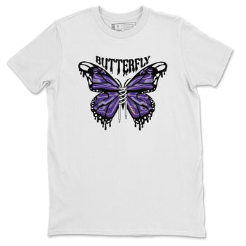 Air Jordan 12 Field Purple Sneaker Match Tees Butterfly Sneaker Tees AJJordan 12 Lakers Sneaker Release Tees Unisex Shirts White 2