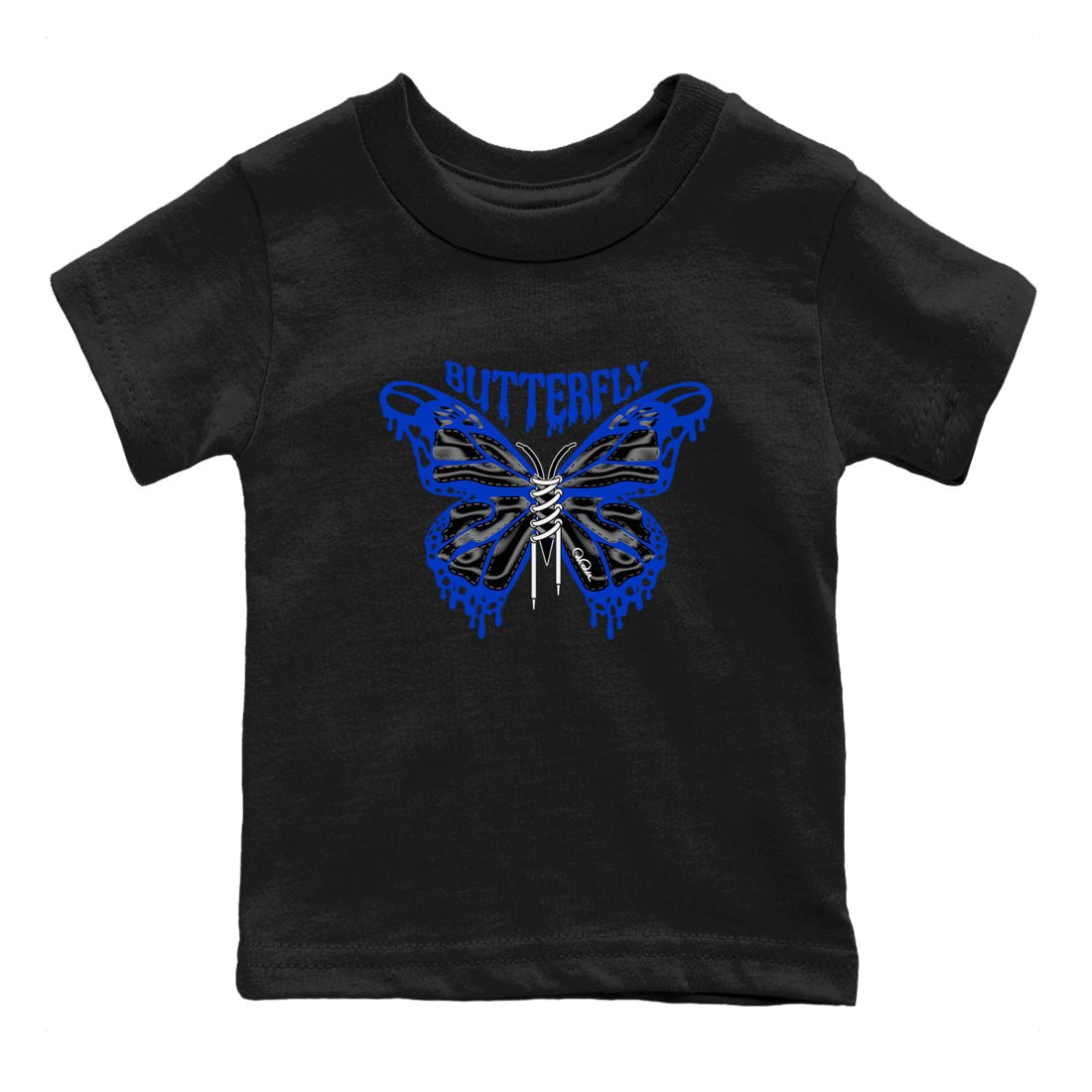 Air Jordan 14 Laney Sneaker Match Tees Butterfly Sneaker Tees AJ14 Laney Sneaker Release Tees Kids Shirts Black 2