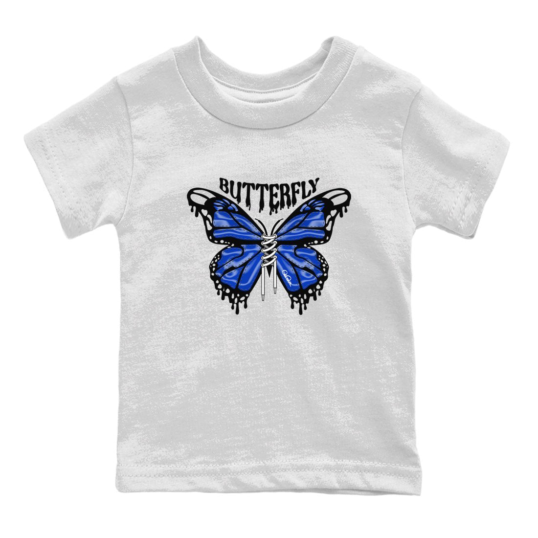 Air Jordan 14 Laney Sneaker Match Tees Butterfly Sneaker Tees AJ14 Laney Sneaker Release Tees Kids Shirts White 2