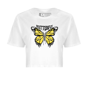 Air Jordan 4 Thunder Sneaker Match Tees Butterfly Sneaker Tees AJ4 Thunder Sneaker Release Tees Women's Shirts White 2