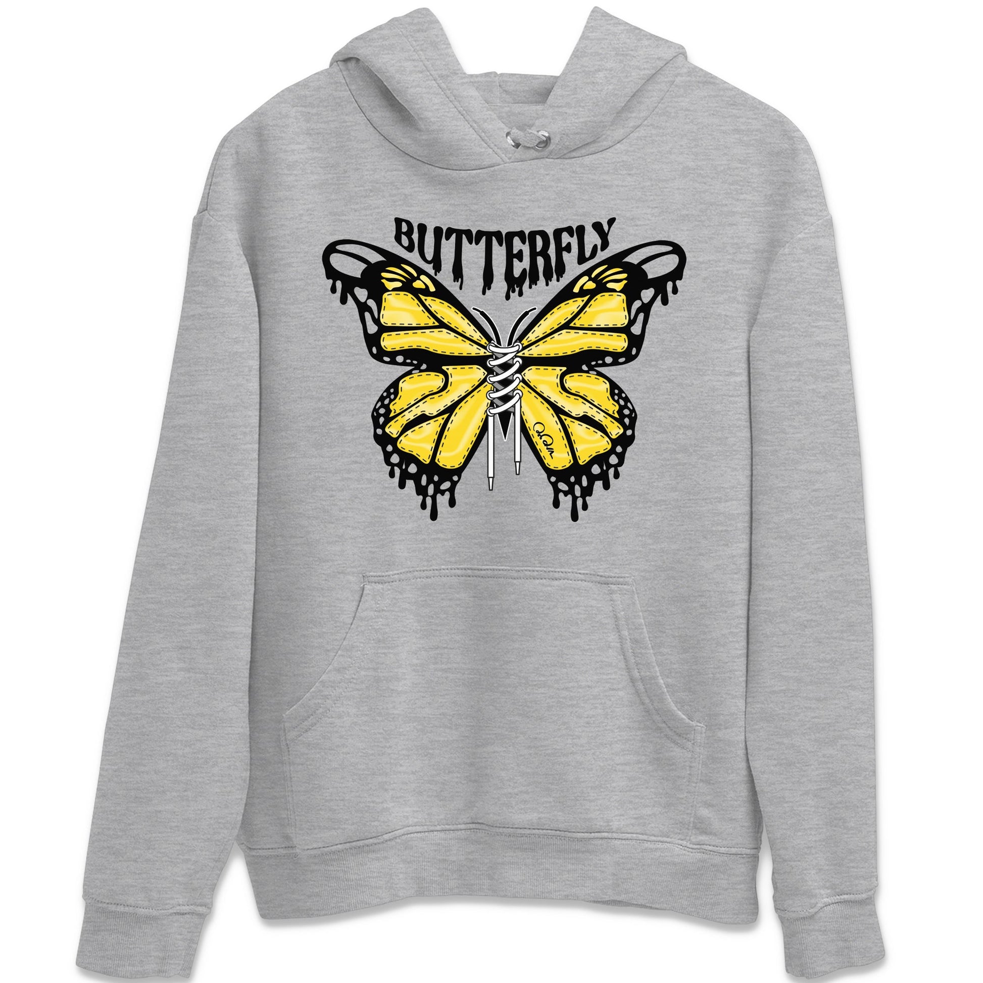 Air Jordan 4 Thunder Sneaker Match Tees Butterfly Sneaker Tees AJ4 Thunder Sneaker Release Tees Unisex Shirts Heather Grey 2
