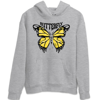 Air Jordan 4 Thunder Sneaker Match Tees Butterfly Sneaker Tees AJ4 Thunder Sneaker Release Tees Unisex Shirts Heather Grey 2