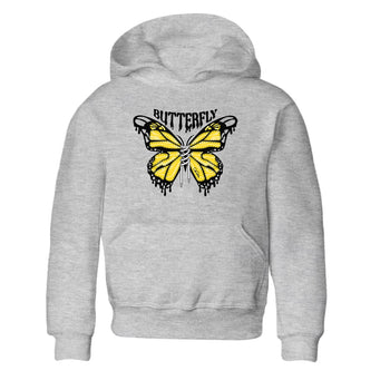 Air Jordan 4 Thunder Sneaker Match Tees Butterfly Sneaker Tees AJ4 Thunder Sneaker Release Tees Kids Shirts Heather Grey 2