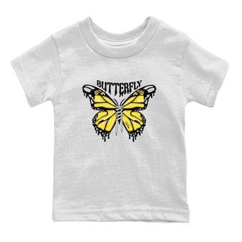 Air Jordan 4 Thunder Sneaker Match Tees Butterfly Sneaker Tees AJ4 Thunder Sneaker Release Tees Kids Shirts White 2