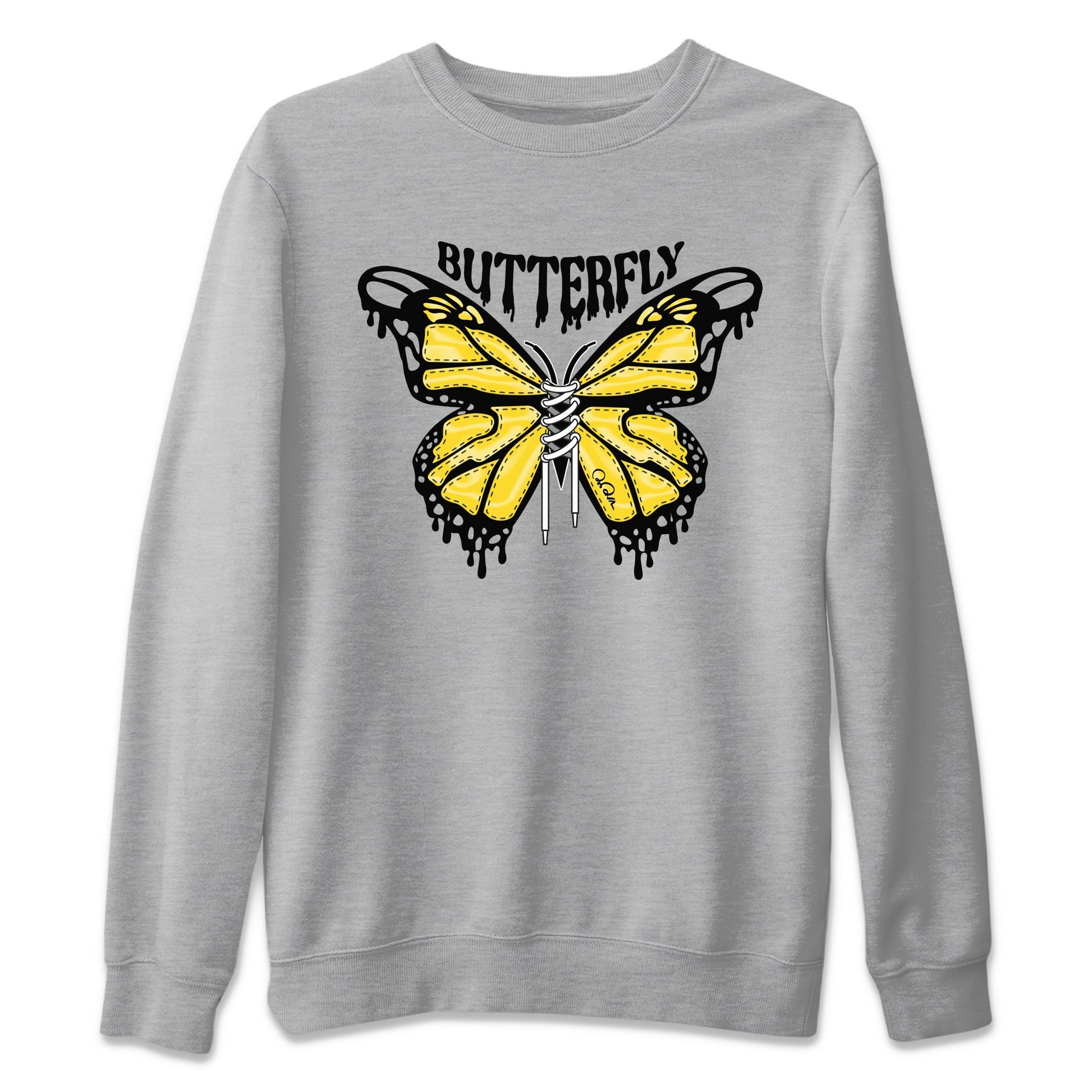 Air Jordan 4 Thunder Sneaker Match Tees Butterfly Sneaker Tees AJ4 Thunder Sneaker Release Tees Unisex Shirts Heather Grey 2