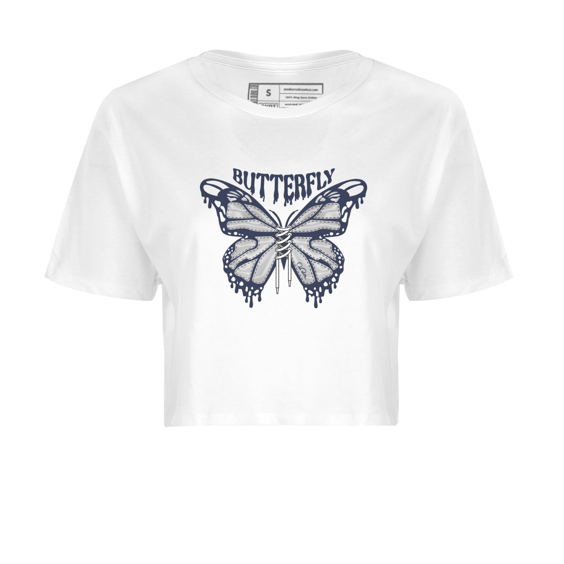 Air Jordan 5 Georgetown Sneaker Match Tees Butterfly Sneaker Tees AJ5 Georgetown Sneaker Release Tees Women's Shirts White 2