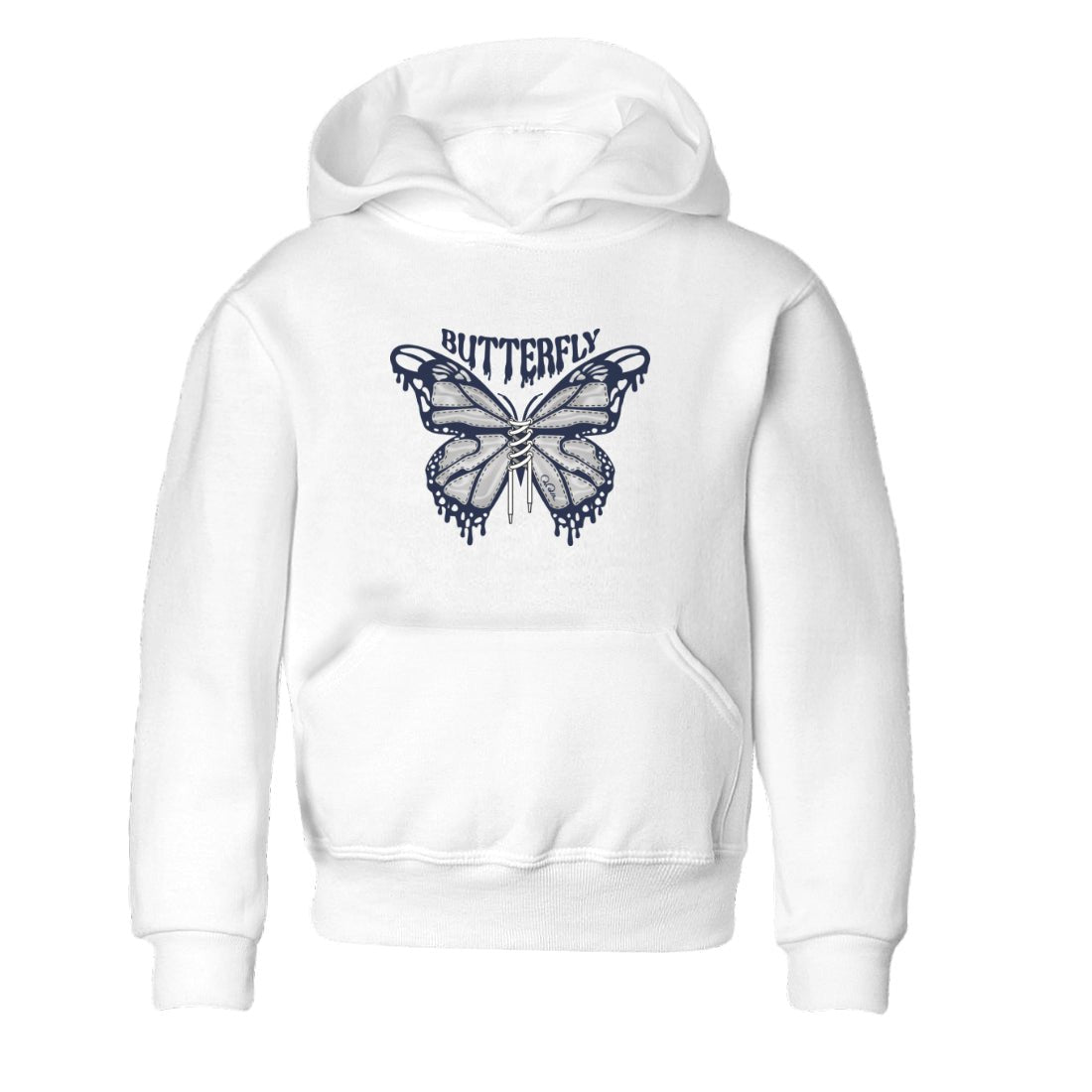 Air Jordan 5 Georgetown Sneaker Match Tees Butterfly Sneaker Tees AJ5 Georgetown Sneaker Release Tees Kids Shirts White 2