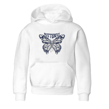 Air Jordan 5 Georgetown Sneaker Match Tees Butterfly Sneaker Tees AJ5 Georgetown Sneaker Release Tees Kids Shirts White 2