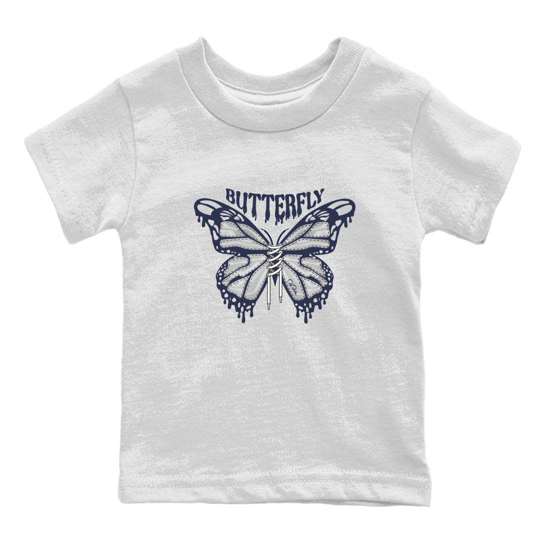 Air Jordan 5 Georgetown Sneaker Match Tees Butterfly Sneaker Tees AJ5 Georgetown Sneaker Release Tees Kids Shirts White 2