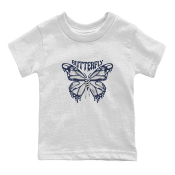 Air Jordan 5 Georgetown Sneaker Match Tees Butterfly Sneaker Tees AJ5 Georgetown Sneaker Release Tees Kids Shirts White 2
