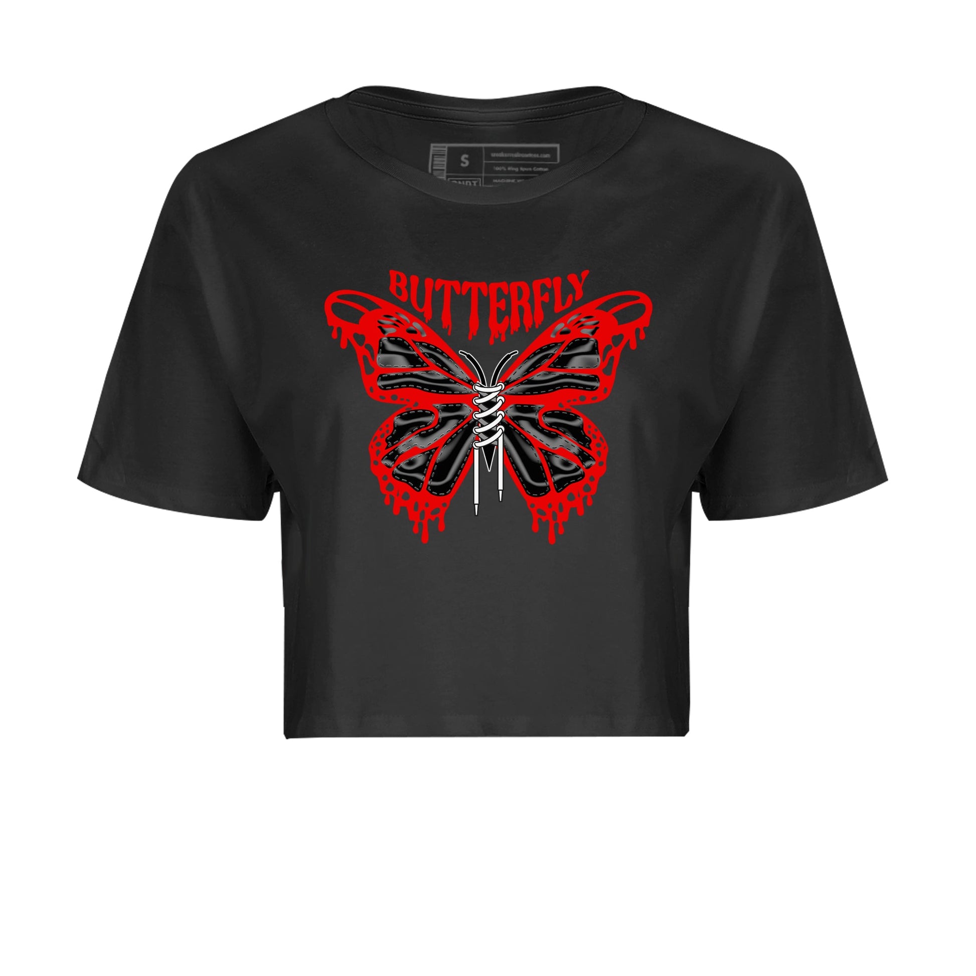 Air Jordan 6 Toro Bravo Sneaker Match Tees Butterfly Sneaker Tees AJ6 Toro Bravo Sneaker Release Tees Women's Shirts Black 2
