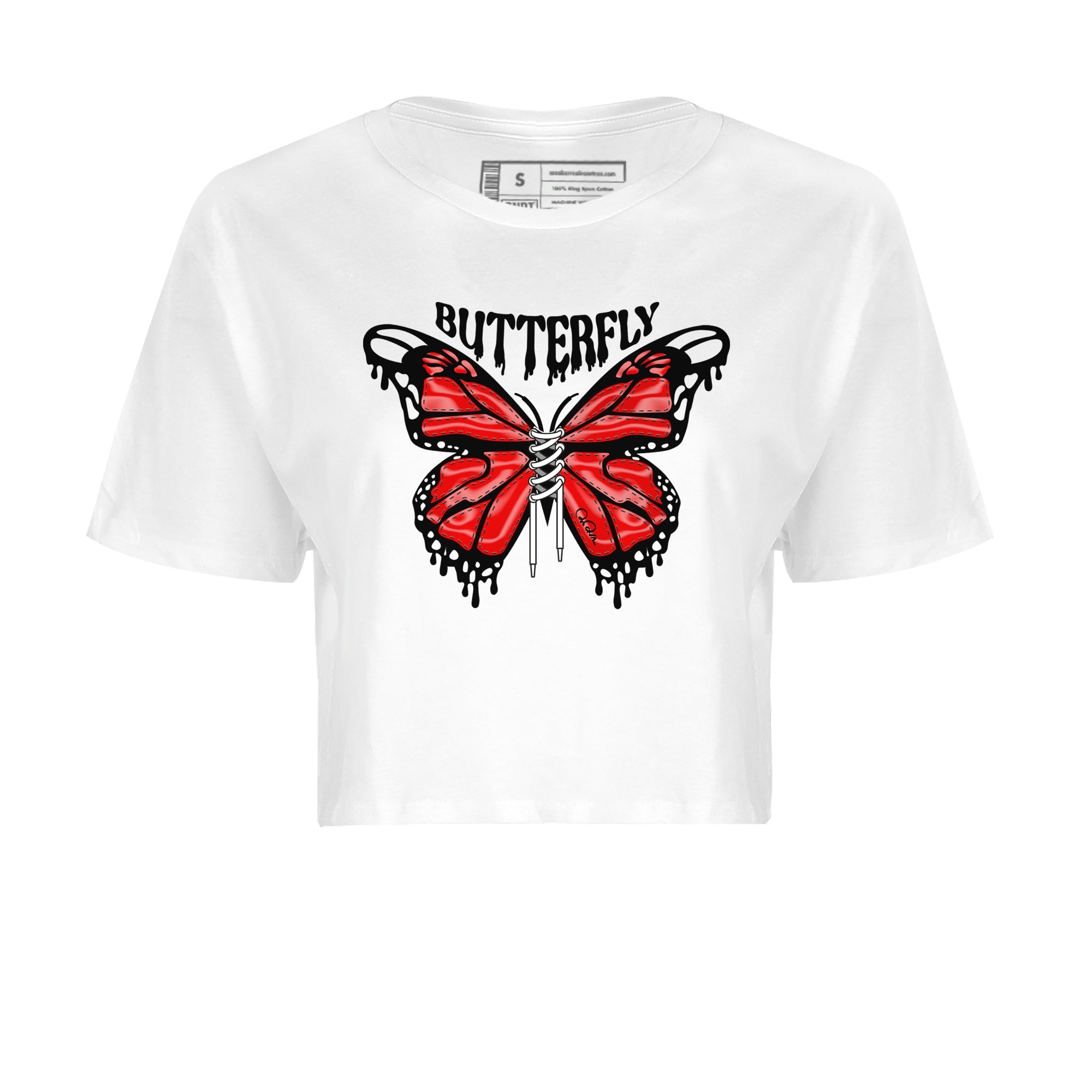 Air Jordan 6 Toro Bravo Sneaker Match Tees Butterfly Sneaker Tees AJ6 Toro Bravo Sneaker Release Tees Women's Shirts White 2