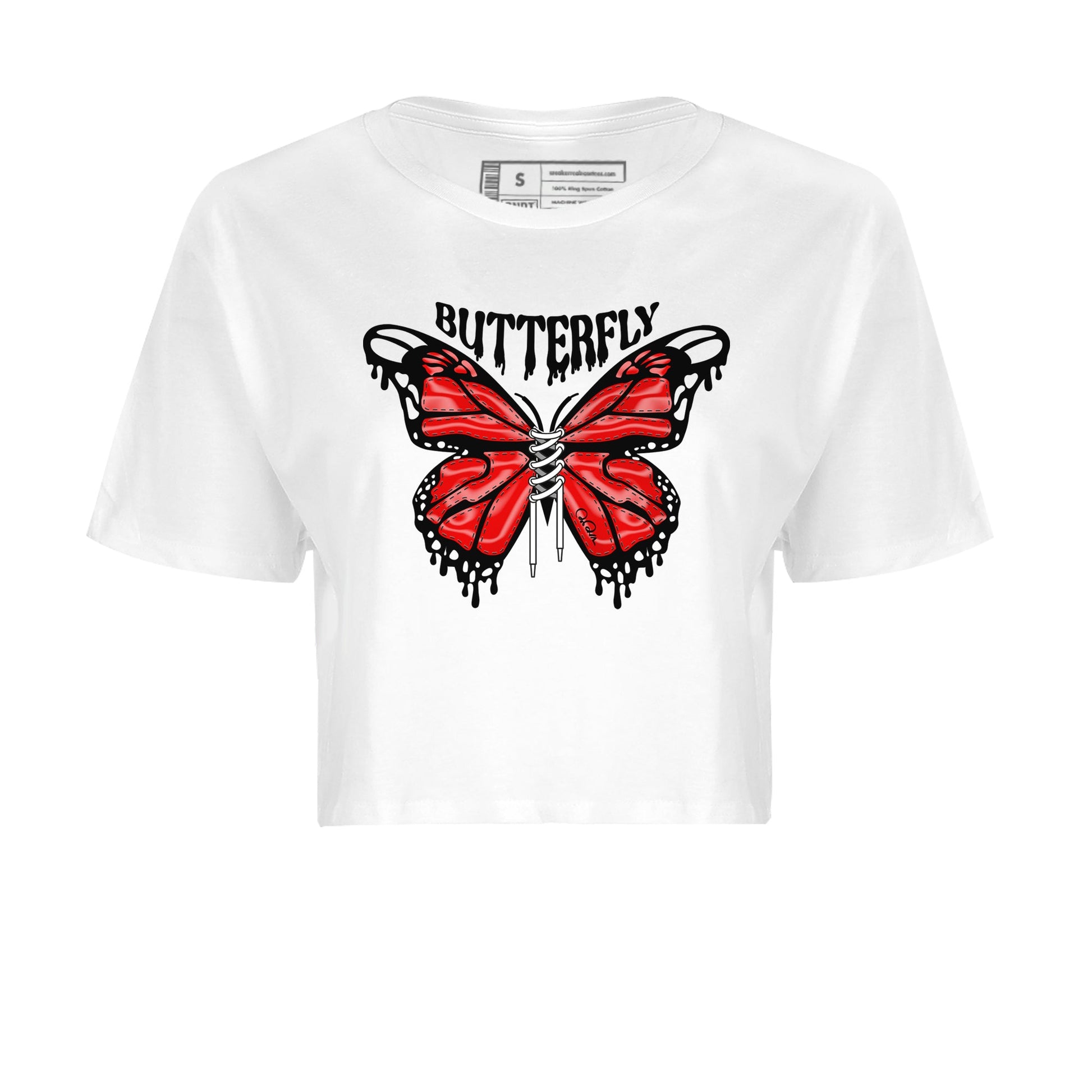 Air Jordan 6 Toro Bravo Sneaker Match Tees Butterfly Sneaker Tees AJ6 Toro Bravo Sneaker Release Tees Women's Shirts White 2
