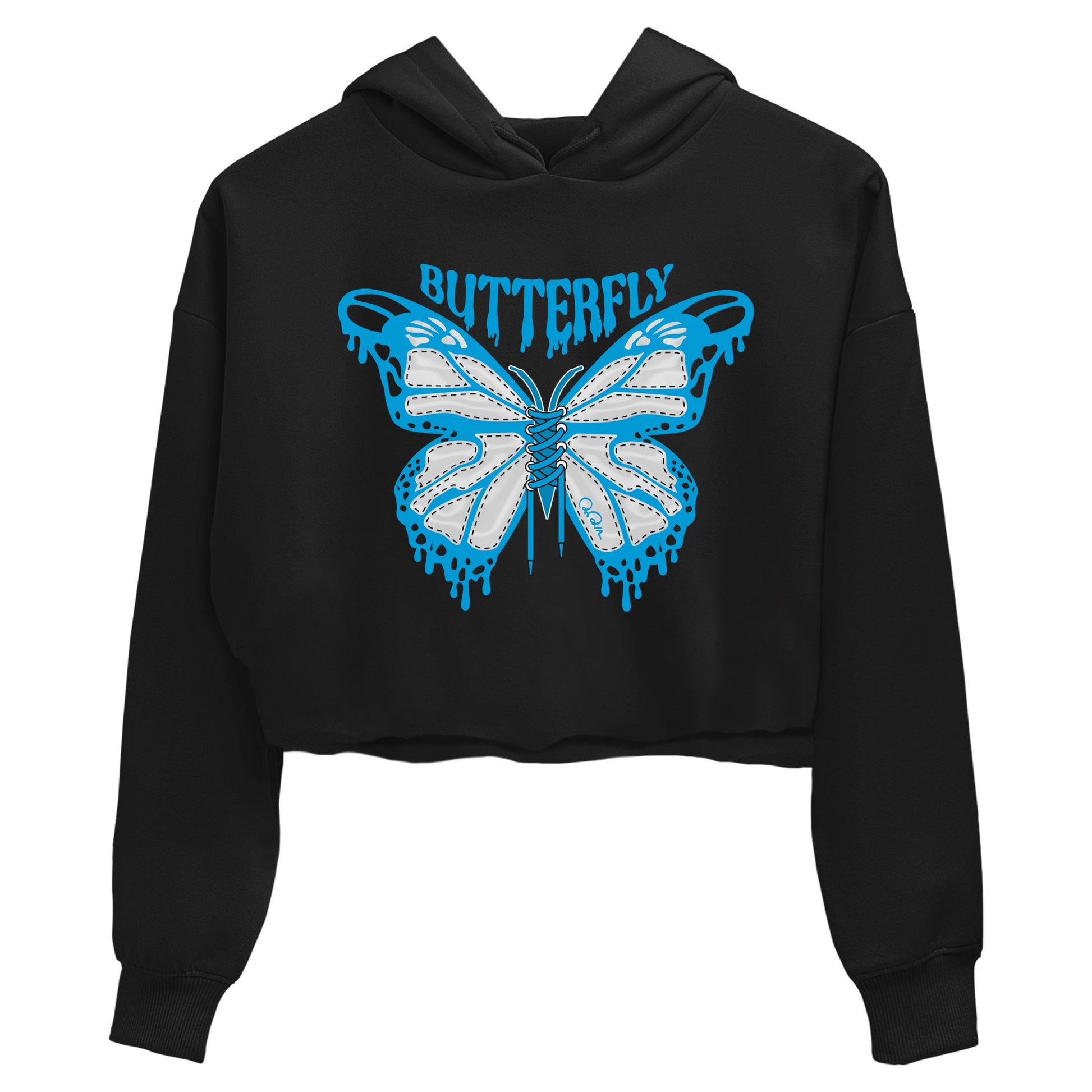 9s Powder Blue shirt to match jordans Butterfly sneaker tees Air Jordan 9 Powder Blue SNRT Sneaker Release Tees Black 2 crop length shirt