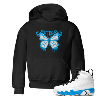9s Powder Blue shirt to match jordans Butterfly sneaker tees Air Jordan 9 Powder Blue SNRT sneaker release tees baby toddler Black 1 cotton Shirt