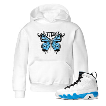 9s Powder Blue shirt to match jordans Butterfly sneaker tees Air Jordan 9 Powder Blue SNRT sneaker release tees baby toddler White 1 cotton Shirt