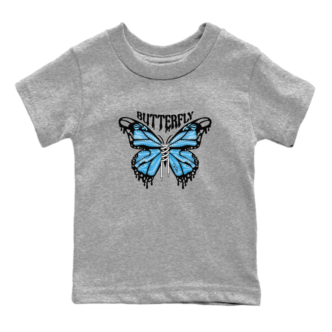 9s Powder Blue shirt to match jordans Butterfly sneaker tees Air Jordan 9 Powder Blue SNRT sneaker release tees baby toddler Heather Grey 2 cotton Shirt