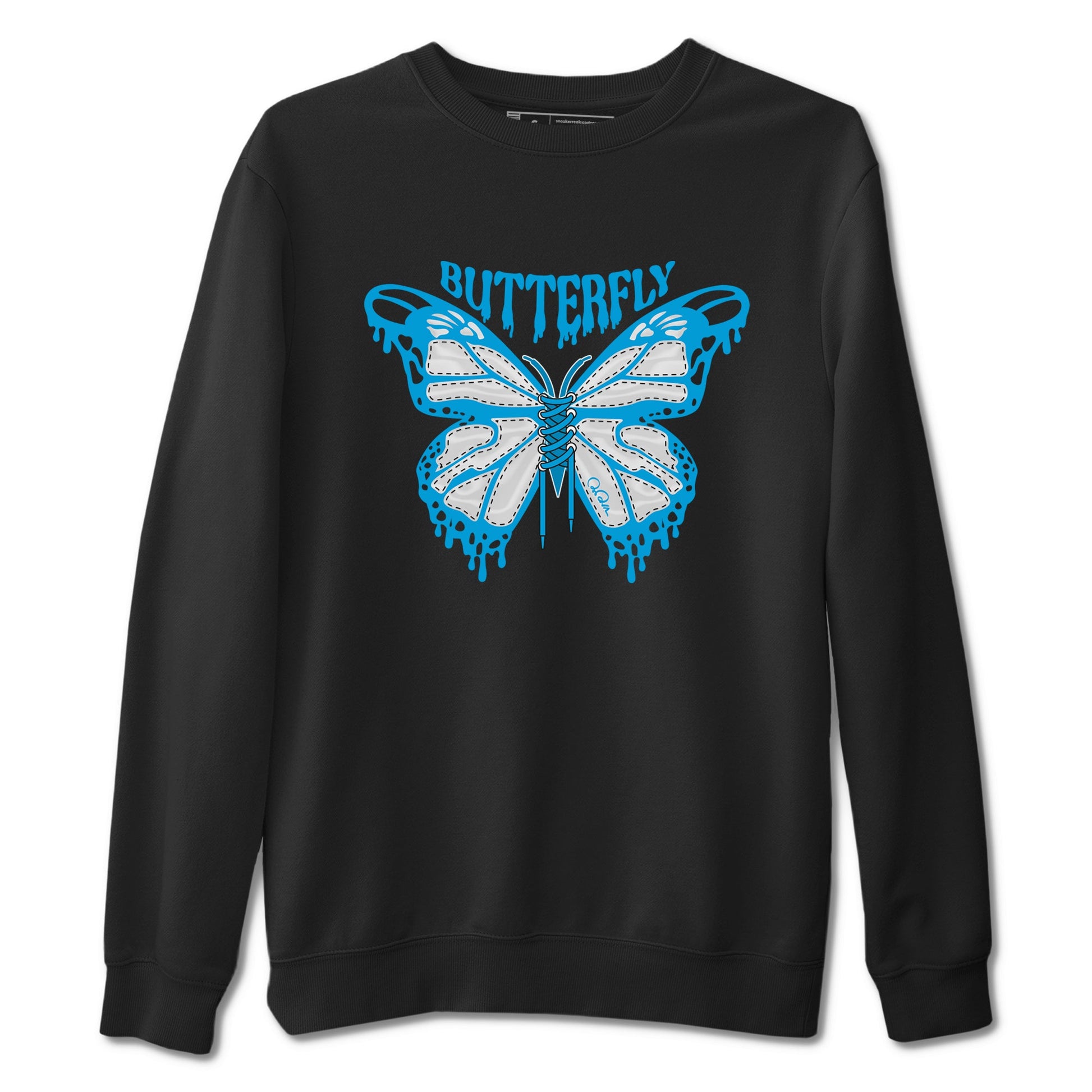 9s Powder Blue shirt to match jordans Butterfly sneaker tees Air Jordan 9 Powder Blue SNRT Sneaker Release Tees unisex cotton Black 2 crew neck shirt