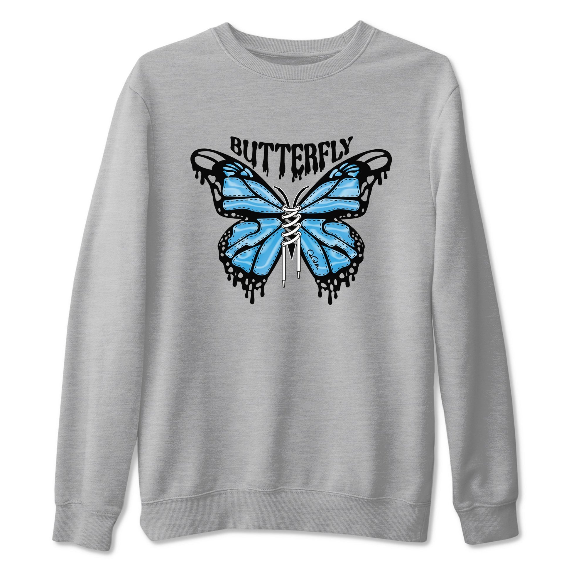 9s Powder Blue shirt to match jordans Butterfly sneaker tees Air Jordan 9 Powder Blue SNRT Sneaker Release Tees unisex cotton Heather Grey 2 crew neck shirt