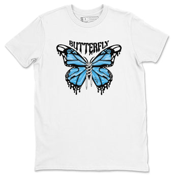 9s Powder Blue shirt to match jordans Butterfly sneaker tees Air Jordan 9 Powder Blue SNRT Sneaker Release Tees unisex cotton White 2 crew neck shirt