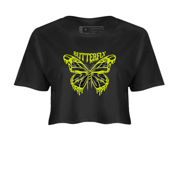 Dunk Mid Premium shirt to match jordans Butterfly sneaker tees halloween horror nights Nike Dunk Halloween SNRT Sneaker Release Tees Black 2 Crop T-Shirt
