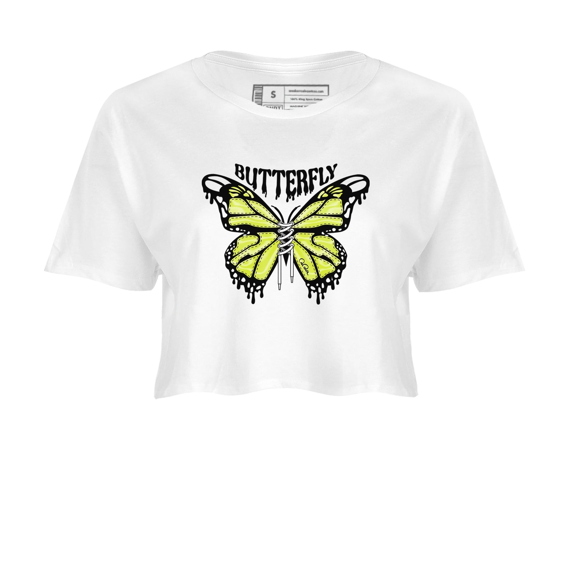 Dunk Mid Premium shirt to match jordans Butterfly sneaker tees halloween horror nights Nike Dunk Halloween SNRT Sneaker Release Tees White 2 Crop T-Shirt