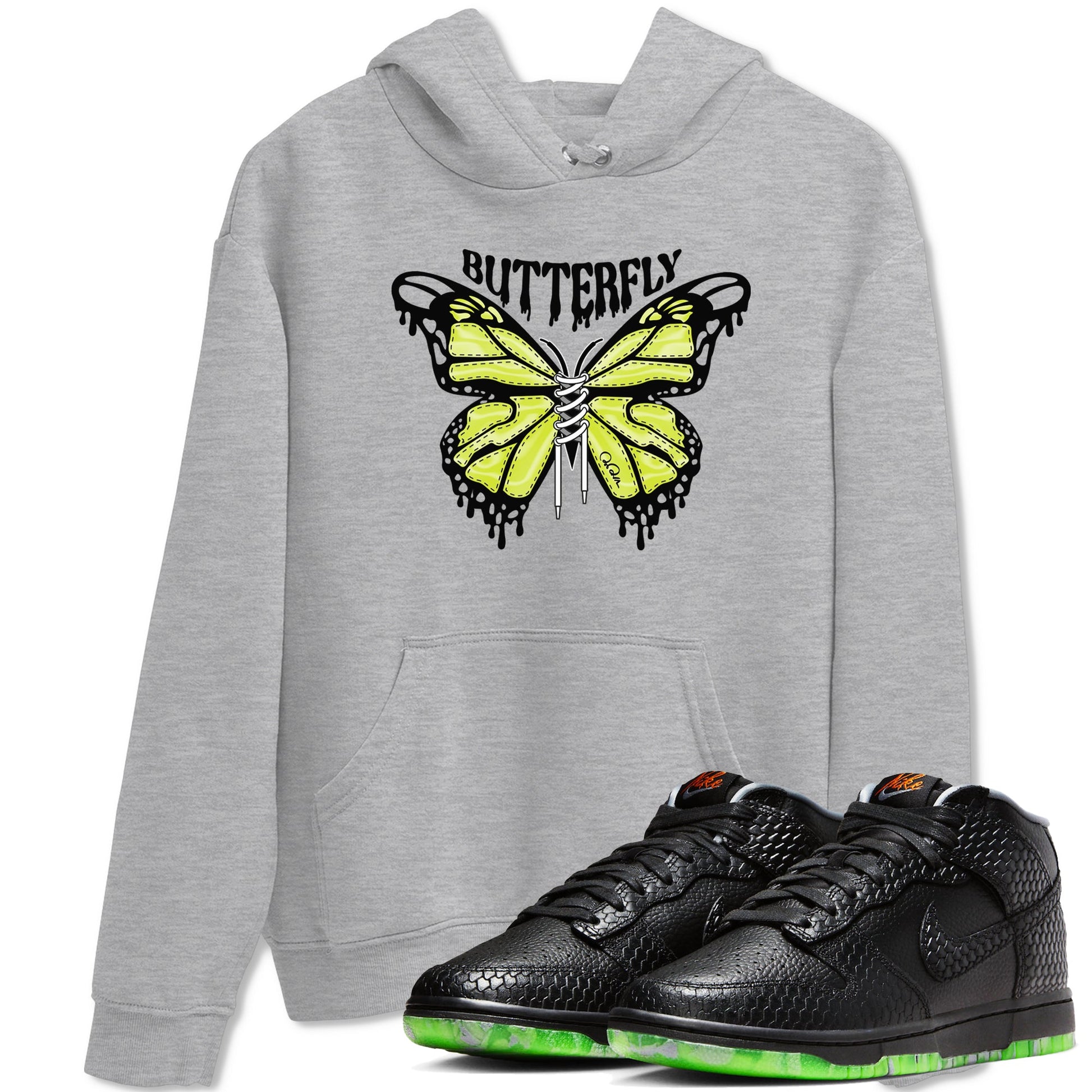Dunk Mid Premium shirt to match jordans Butterfly sneaker tees halloween horror nights Nike Dunk Halloween SNRT Sneaker Release Tees Unisex Heather Grey 1 T-Shirt