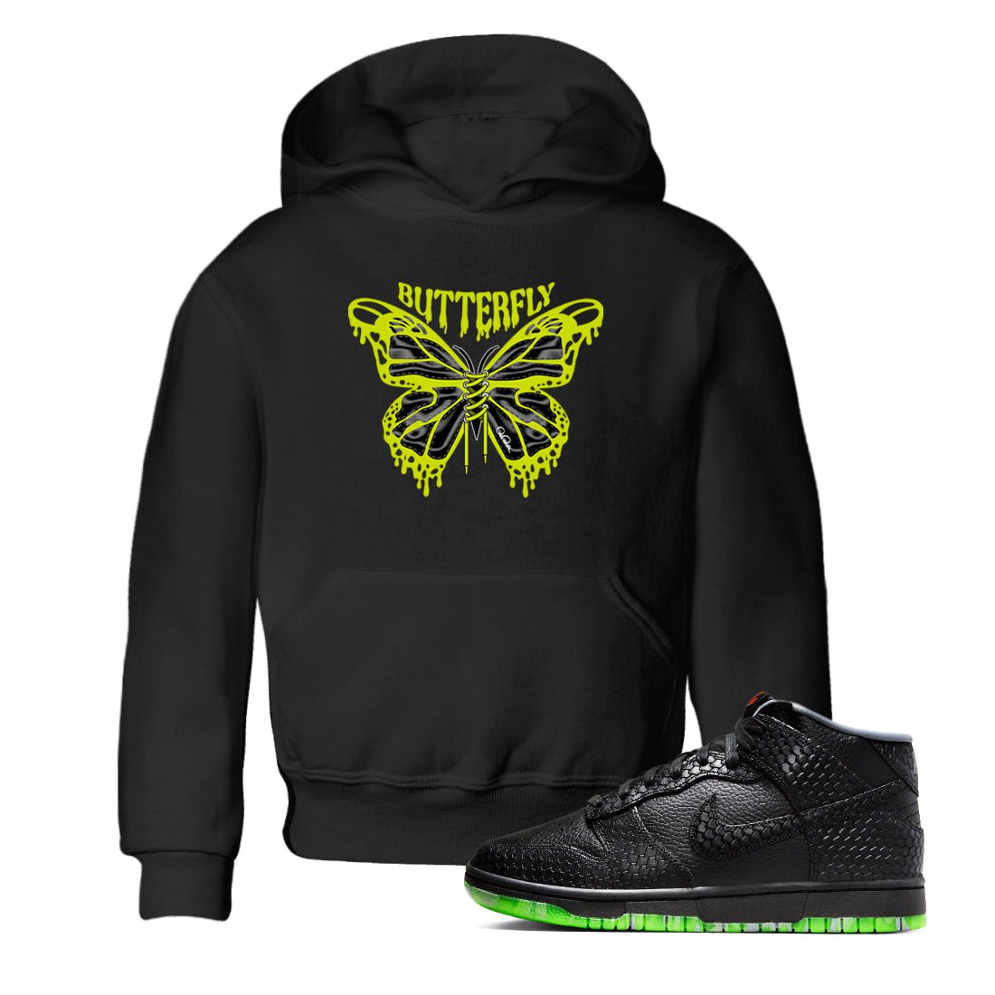 Dunk Mid Premium shirt to match jordans Butterfly sneaker tees halloween horror nights Nike Dunk Halloween SNRT Sneaker Release Tees Baby Toddler Black 1 T-Shirt