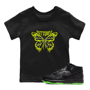Dunk Mid Premium shirt to match jordans Butterfly sneaker tees halloween horror nights Nike Dunk Halloween SNRT Sneaker Release Tees Baby Toddler Black 1 T-Shirt
