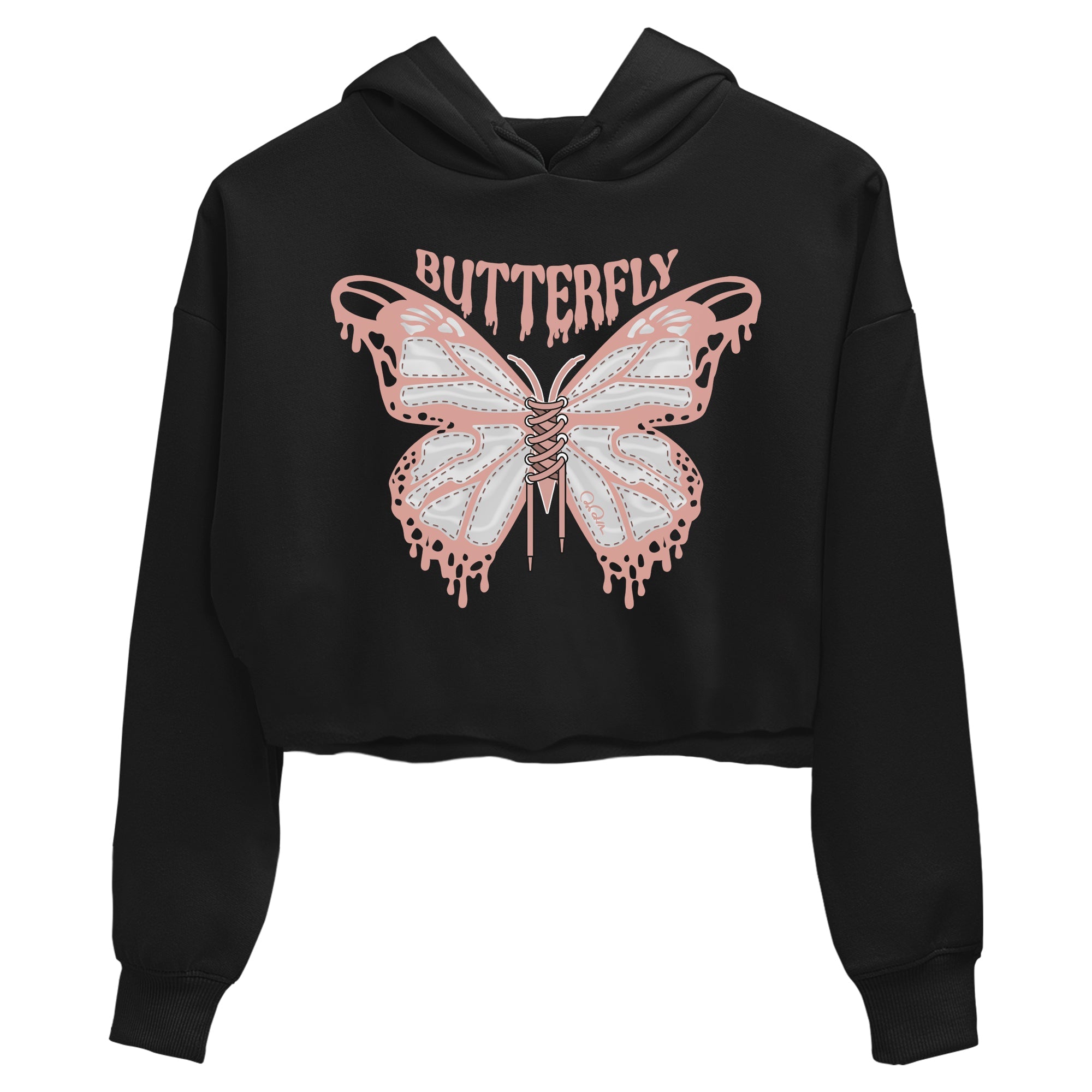 Dunk Rose Whisper shirt to match jordans Butterfly sneaker tees Nike Dunk LowRose Whisper SNRT Sneaker Release Tees Black 2 Crop T-Shirt