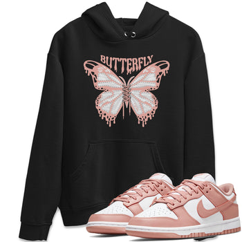 Dunk Rose Whisper shirt to match jordans Butterfly sneaker tees Nike Dunk LowRose Whisper SNRT Sneaker Release Tees Unisex Black 1 T-Shirt