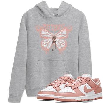 Dunk Rose Whisper shirt to match jordans Butterfly sneaker tees Nike Dunk LowRose Whisper SNRT Sneaker Release Tees Unisex Heather Grey 1 T-Shirt