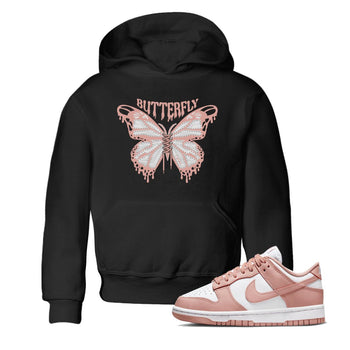 Dunk Rose Whisper shirt to match jordans Butterfly sneaker tees Nike Dunk LowRose Whisper SNRT Sneaker Release Tees Baby Toddler Black 1 T-Shirt