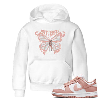 Dunk Rose Whisper shirt to match jordans Butterfly sneaker tees Nike Dunk LowRose Whisper SNRT Sneaker Release Tees Baby Toddler White 1 T-Shirt