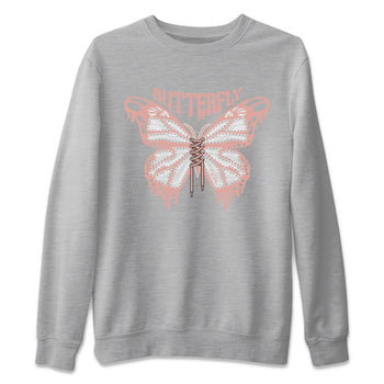 Dunk Rose Whisper shirt to match jordans Butterfly sneaker tees Nike Dunk LowRose Whisper SNRT Sneaker Release Tees Unisex Heather Grey 2 T-Shirt