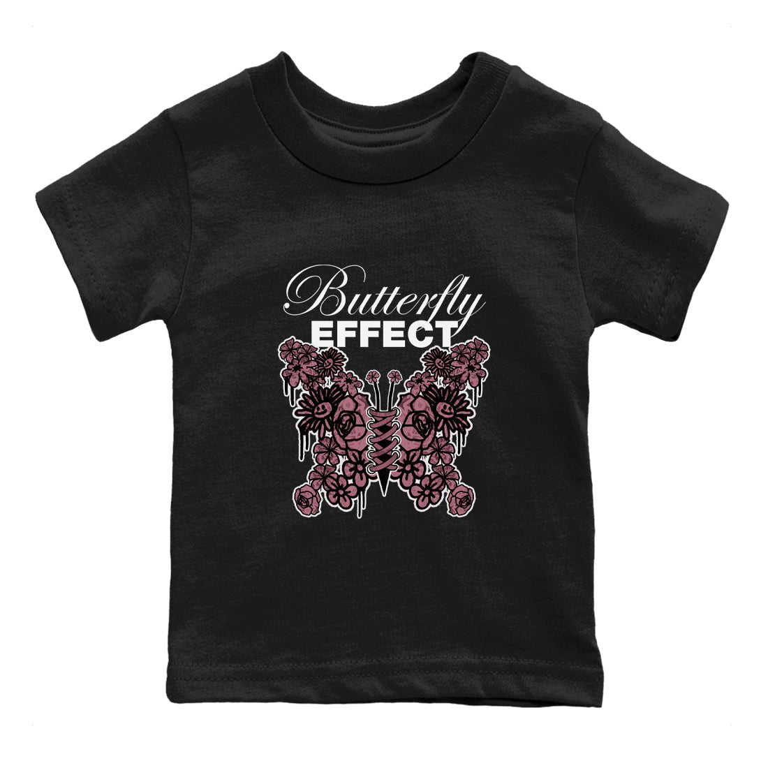 Air Jordan 1 Mauve shirt to match jordans Butterfly Effect sneaker tees AJ1 Mauve SNRT Sneaker Release Tees Baby Toddler Black 2 T-Shirt