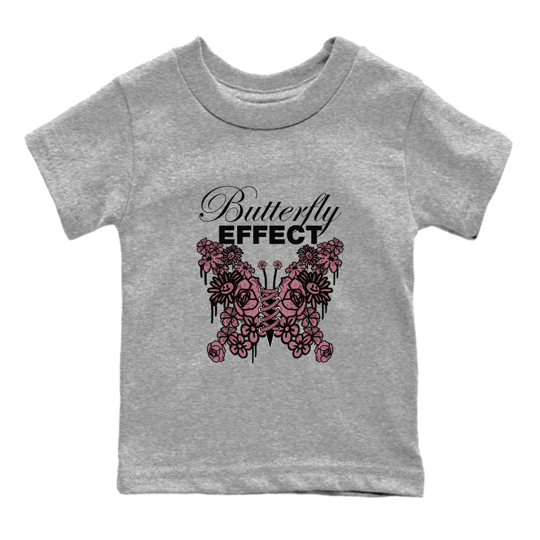 Air Jordan 1 Mauve shirt to match jordans Butterfly Effect sneaker tees AJ1 Mauve SNRT Sneaker Release Tees Baby Toddler Heather Grey 2 T-Shirt