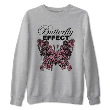 Air Jordan 1 Mauve shirt to match jordans Butterfly Effect sneaker tees AJ1 Mauve SNRT Sneaker Release Tees Unisex Heather Grey 2 T-Shirt