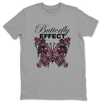 Air Jordan 1 Mauve shirt to match jordans Butterfly Effect sneaker tees AJ1 Mauve SNRT Sneaker Release Tees Unisex Heather Grey 2 T-Shirt