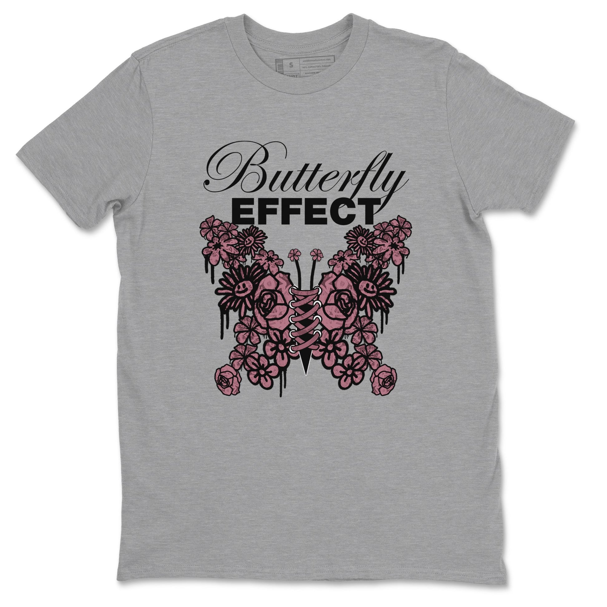 Air Jordan 1 Mauve shirt to match jordans Butterfly Effect sneaker tees AJ1 Mauve SNRT Sneaker Release Tees Unisex Heather Grey 2 T-Shirt