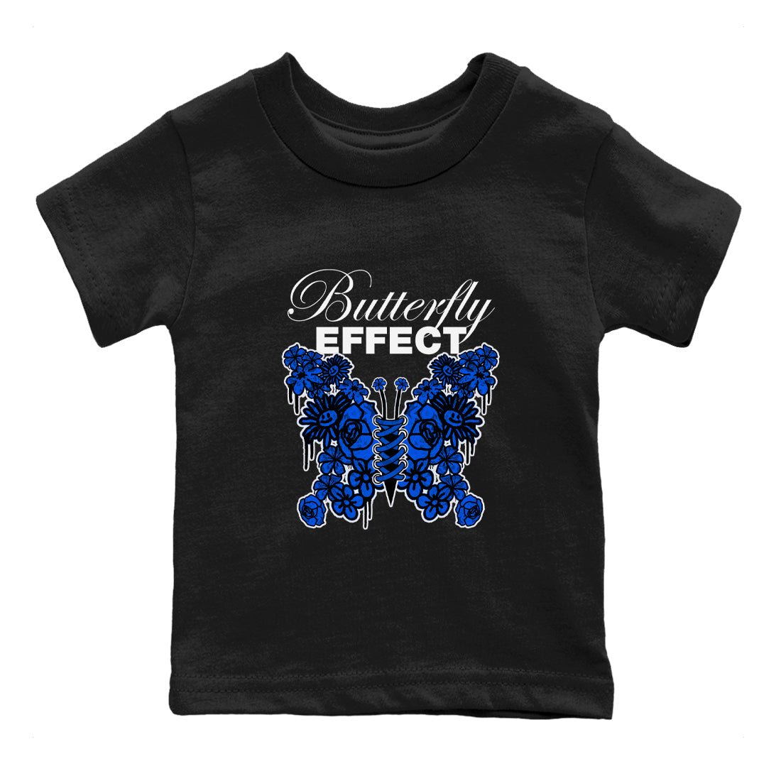Air Jordan 1 Royal Reimagined shirt to match jordans Butterfly Effect sneaker tees AJ1 Royal Reimagined SNRT Sneaker Release Tees Baby Toddler Black 2 T-Shirt