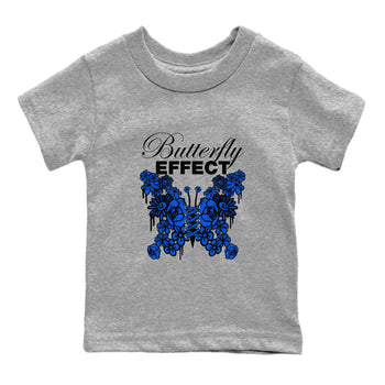Air Jordan 1 Royal Reimagined shirt to match jordans Butterfly Effect sneaker tees AJ1 Royal Reimagined SNRT Sneaker Release Tees Baby Toddler Heather Grey 2 T-Shirt