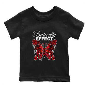 Air Jordan 1 Satin Bred shirt to match jordans Butterfly Effect sneaker tees AJ1 Satin Bred SNRT Sneaker Release Tees Baby Toddler Black 2 T-Shirt