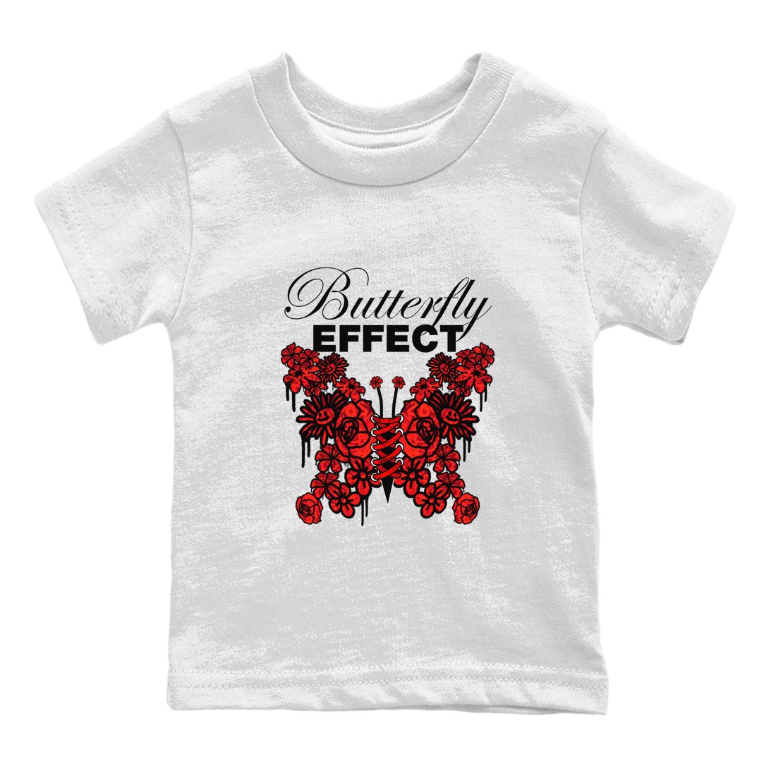 Air Jordan 1 Satin Bred shirt to match jordans Butterfly Effect sneaker tees AJ1 Satin Bred SNRT Sneaker Release Tees Baby Toddler White 2 T-Shirt