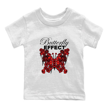 Air Jordan 1 Satin Bred shirt to match jordans Butterfly Effect sneaker tees AJ1 Satin Bred SNRT Sneaker Release Tees Baby Toddler White 2 T-Shirt