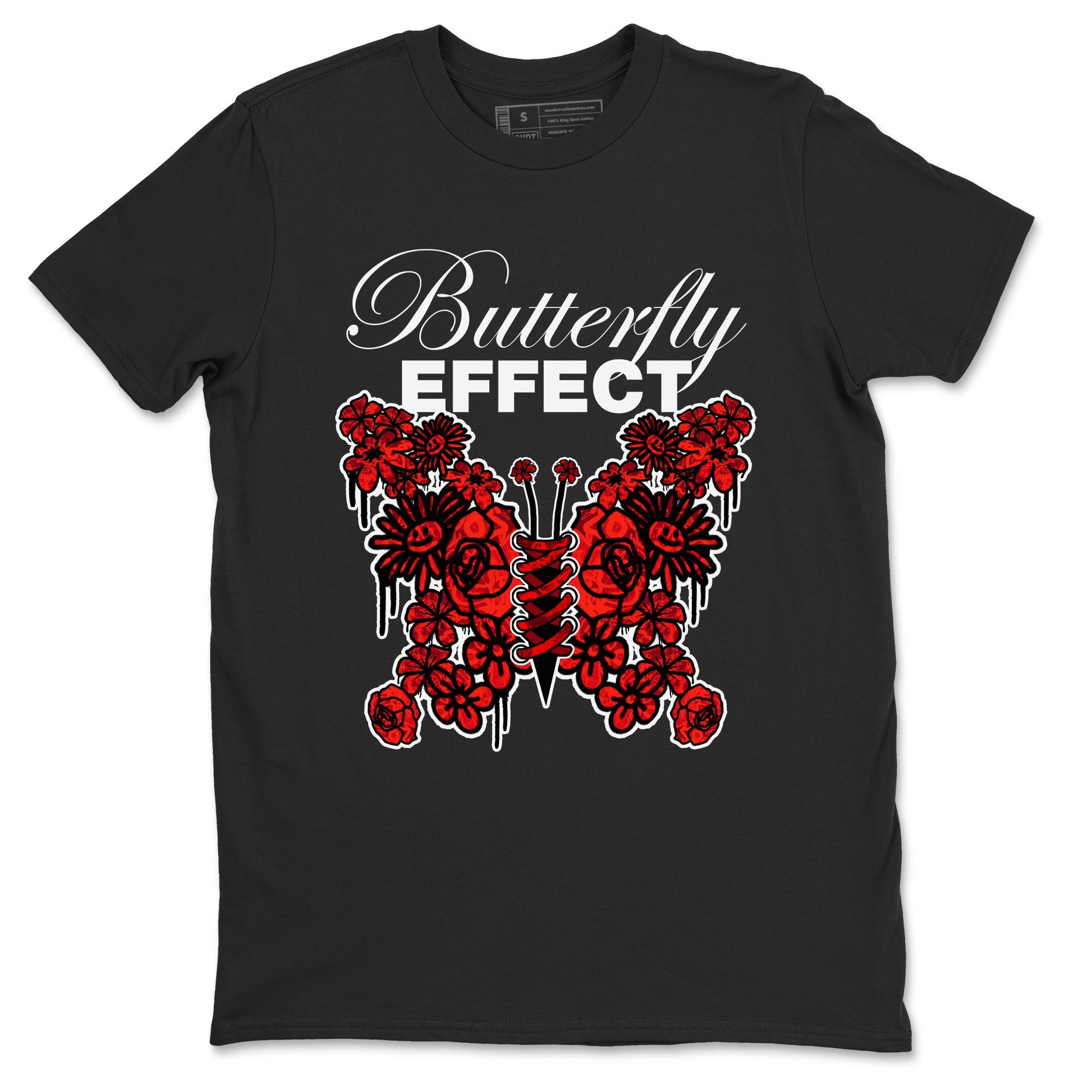 Air Jordan 1 Satin Bred shirt to match jordans Butterfly Effect sneaker tees AJ1 Satin Bred SNRT Sneaker Release Tees Unisex Black 2 T-Shirt
