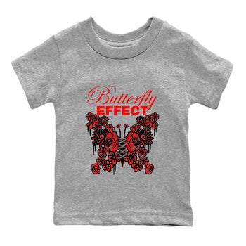 4s Bred Reimagined shirt to match jordans Butterfly Effect sneaker tees Air Jordan 4 Bred Reimagined SNRT Sneaker Release Tees Baby Toddler Heather Grey 2 T-Shirt