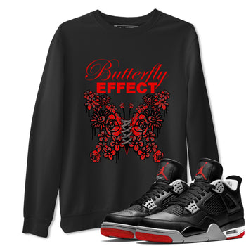 4s Bred Reimagined shirt to match jordans Butterfly Effect sneaker tees Air Jordan 4 Bred Reimagined SNRT Sneaker Release Tees Unisex Black 1 T-Shirt